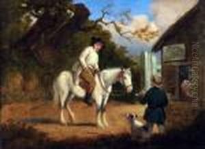 Figures, Horse And Dog Before An Inn Figures, Horse And Dog Before An Inn