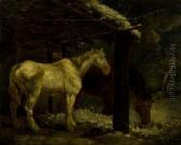 "snow Scenewith Horses". - view 1