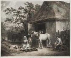 Feeding The Pigs by George Morland