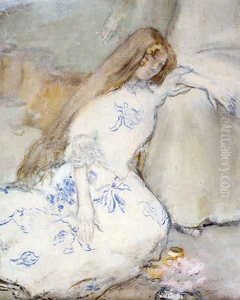 A Young Girl Resting - view 1