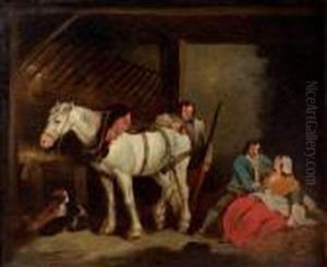 Scene Galante Dans Une Ecurie