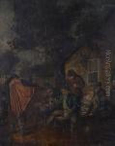 Figuresoutside A Tavern by George Morland