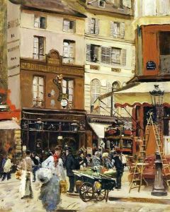Rue de Montmartre by Jean-Francois Raffaelli