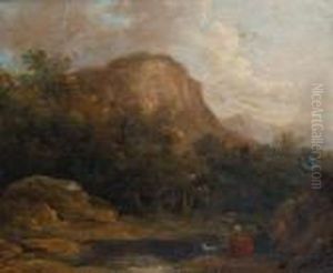 Figures On A Riverbank