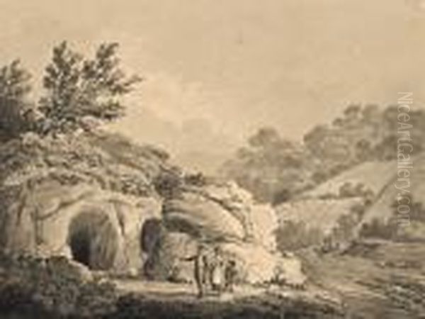 Famille Dans Un Paysage Romantique - view 1