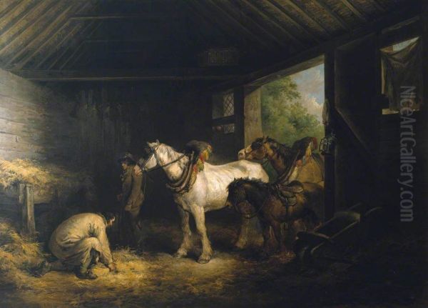 Inside Of A Stable by George Morland