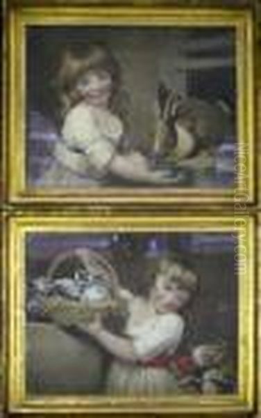 Small Child Feeding A Rabbit - view 1