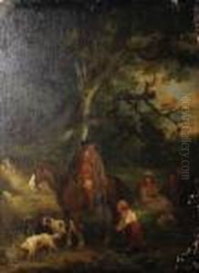 Rider And Country Folk by George Morland