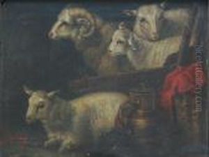Ewes And Lambs by George Morland