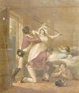 Deserted Pardoned Deserter Taking Leave Of His Wife by George Morland