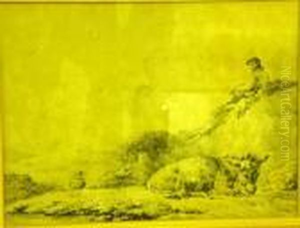Donkey And Figure Resting - view 1