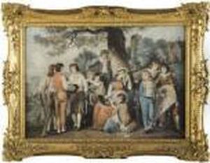 Children Playing In Exterior And Interior by George Morland