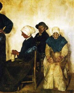 The Family Of Jean The Lame Peasants From Plougasnou Finistere by Jean-Francois Raffaelli
