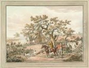 Pheasant Shooting Snipe Shooting Duck Shooting Partridge Shooting A Set Of Four by George Morland