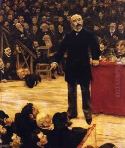 Georges Clemenceau Giving A Speech At The Cirque Fernando