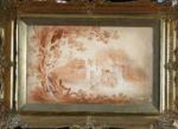 An Old Watermill - Sepia, With Signature - view 1