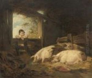 The Pig-sty by George Morland