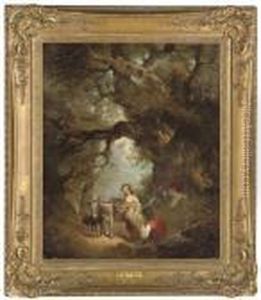 Countryfolk Resting In A Woodland Clearing Countryfolk Resting In A Woodland Clearing