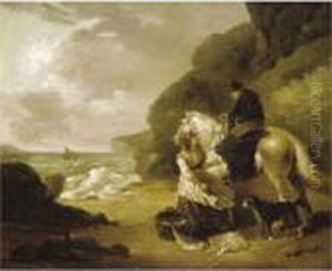 Buying The Catch; Fishermen By The Shore by George Morland