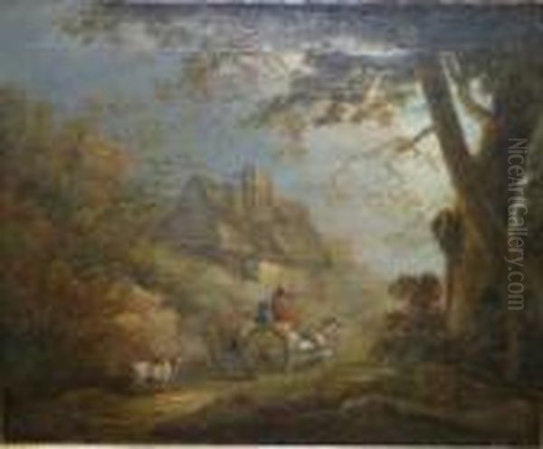 Horse And Cart With Cottage In Background - view 1