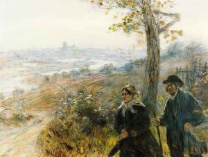Peasants Going to Town by Jean-Francois Raffaelli