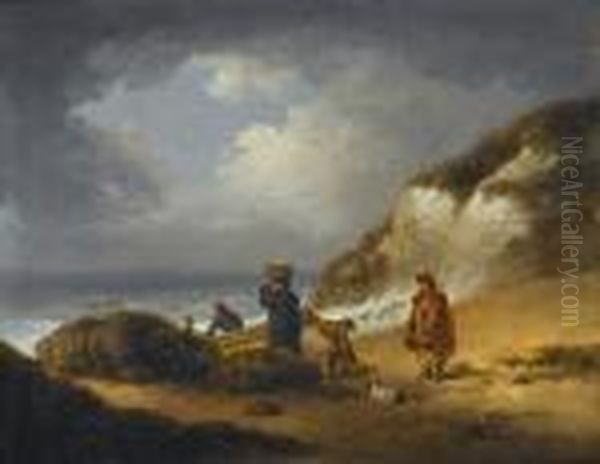 Fishermen Unloading Their Catch - view 1