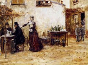 Les Habitues De Cafe by Jean-Francois Raffaelli