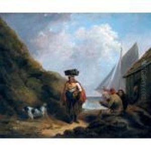 Coastal Scene With Fishermen by George Morland