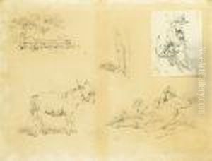 Studies Of Figures And Animals by George Morland