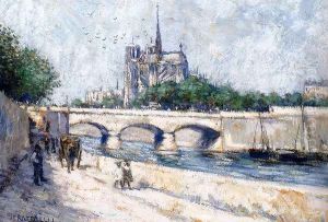 Notre Dame, Paris by Jean-Francois Raffaelli