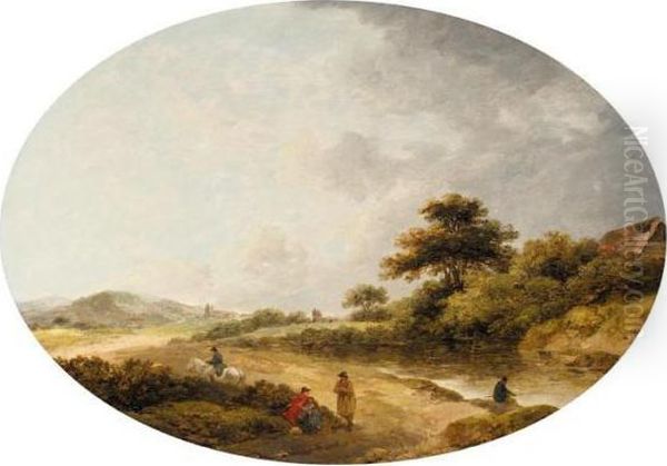 Rustics By A River In A Wooded Landscape - view 1