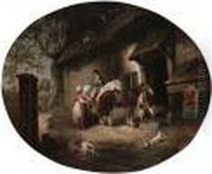 At The Alehouse Door by George Morland