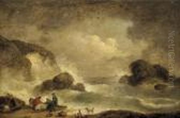 Fisherfolk On A Beach - view 1