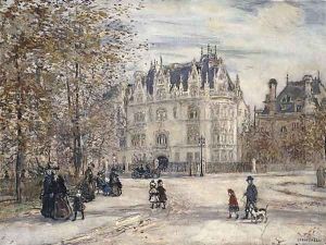 The Fletcher Mansion New York City by Jean-Francois Raffaelli