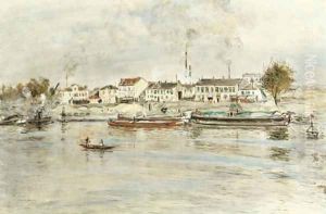 La Seine à Suresnes, Issy-les-Mouleneaux by Jean-Francois Raffaelli