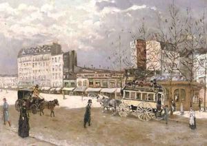 Place Blanche, Boulevard Clichy by Jean-Francois Raffaelli