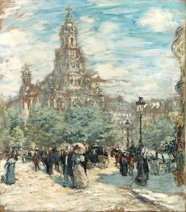 Place de la Trinite by Jean-Francois Raffaelli