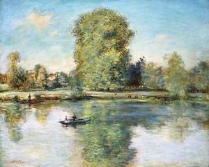 Promenade pres de la Berge by Jean-Francois Raffaelli