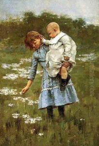 In a Daisy Field by Theodore Robinson