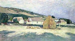 A Farm House in Giverny by Theodore Robinson