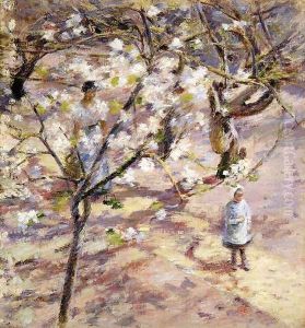 Blossoms at Giverny by Theodore Robinson