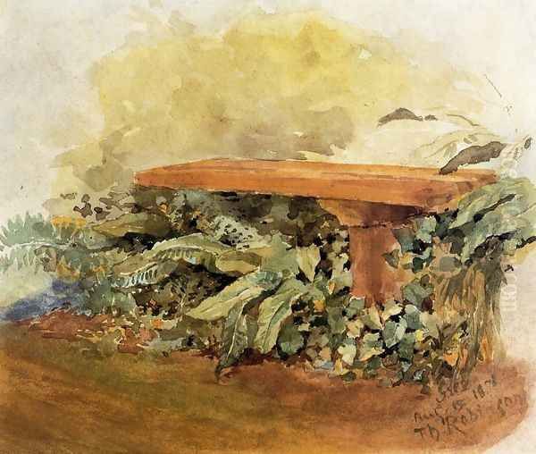 Garden Bench With Ferns - view 1