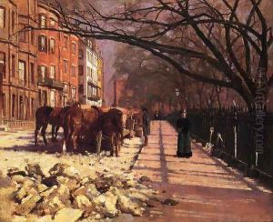 Beacon Street Boston by Theodore Robinson