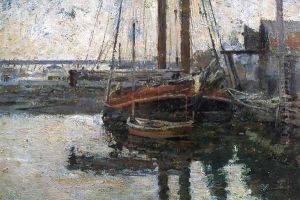 Coal Schooner Unloading by Theodore Robinson