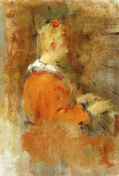 Girl in Red at the Piano - view 1