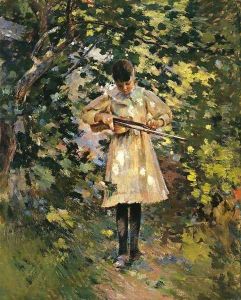 The Young Violinist by Theodore Robinson