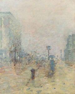 A Rainy Day, New York by Theodore Robinson