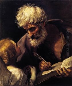 St Matthew and the Angel 1635-40 by Guido Reni