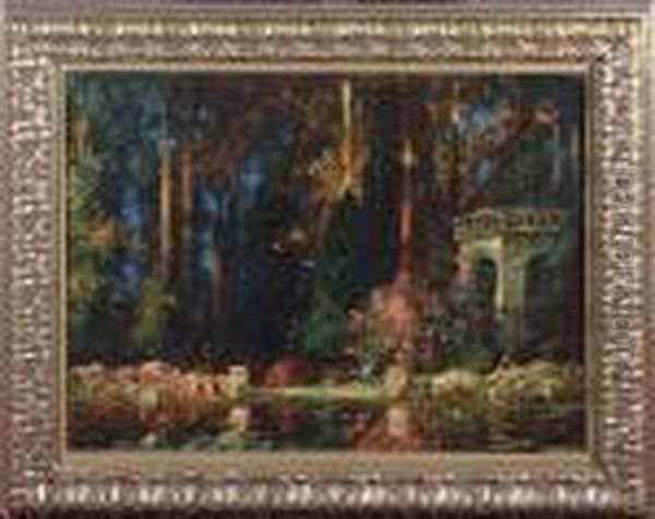 An Ornamental Garden And Lake - view 1