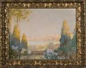 Coastal Town Viewed From Across A Bay by Thomas E. Mostyn